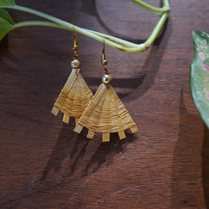 Bamboo Fan Earring