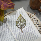 Brass Leaf Bookmark