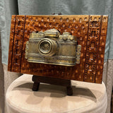 Camera Brass and wood Frame
